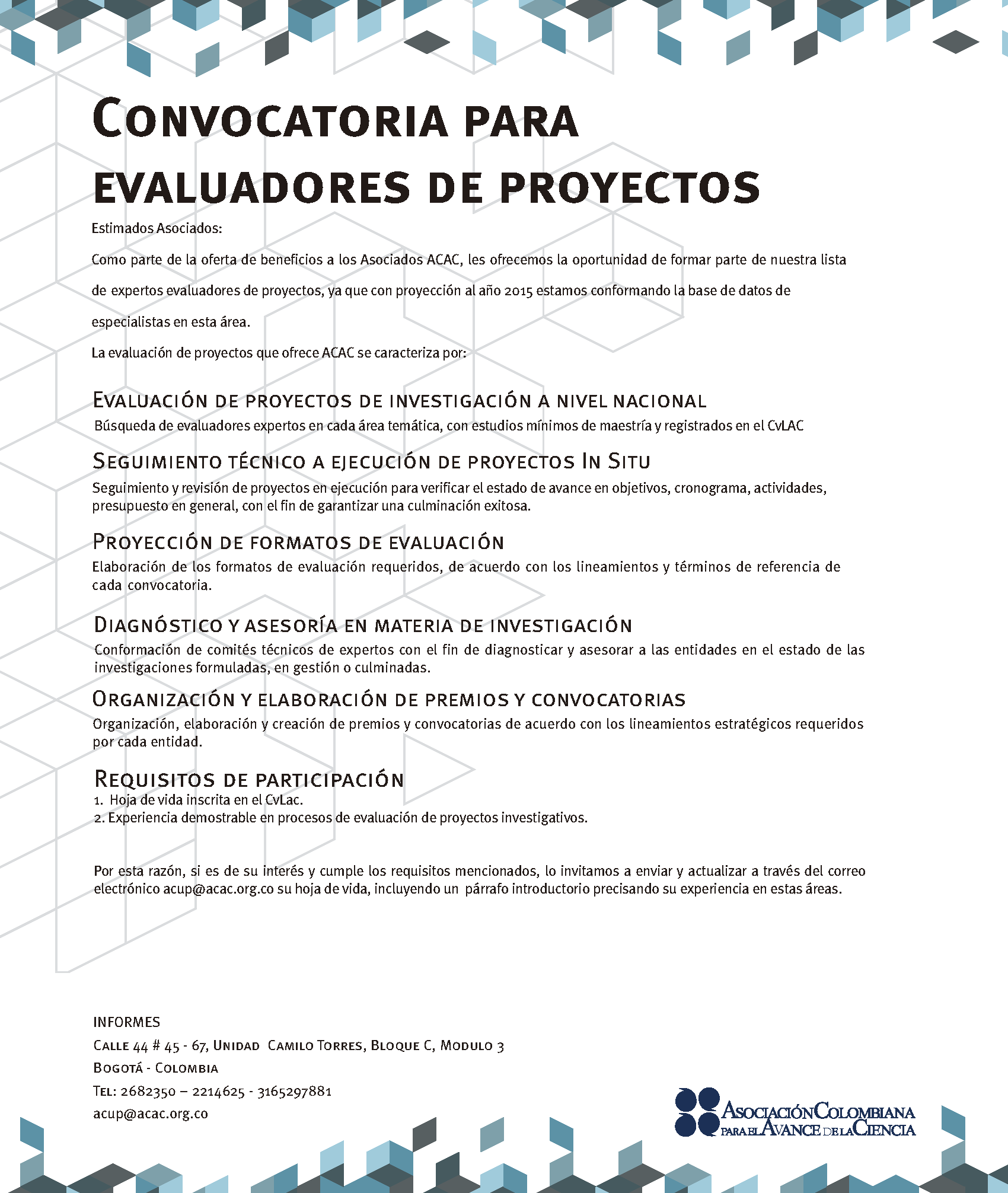Convocatoria AGAC