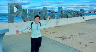 Joven estudiante de Utadeo en Punta Arenas, Chile
