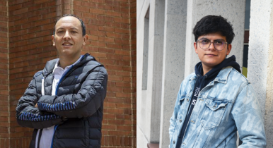 A la izquierda Carlos Arango, representante de los profesores, a la derecha Andrés Alaix, representante estudiantil