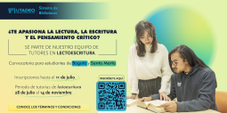 Convocatoria para tutorías de Lectoescritura 2025-II