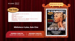 Cineteca Utadeo -"Nights of Cabiria" Cineteca Utadeo -"Nights of Cabiria"