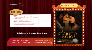 Cineteca Utadeo -"El secreto de sus ojos" Cineteca Utadeo -"El secreto de sus ojos"