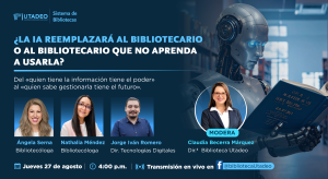 Conversatorio ¿La IA reemplazará al bibliotecario? Conversatorio ¿La IA reemplazará al bibliotecario?