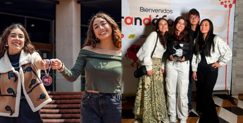 Mosaico con los estudiantes de Publicidad que fueron galardonados en los premios Garra Creativa y Brandófono