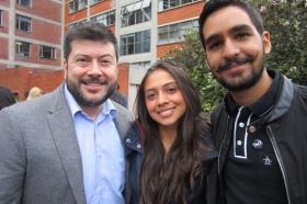 Javier Jímenez, Daniela Ríos y Santiago Rubiano