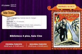 Cineteca Utadeo -"Das Cabinet des Dr. Caligari" 