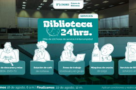 Todo lo que te ofrece la Biblioteca 24 horas Todo lo que te ofrece la Biblioteca 24 horas