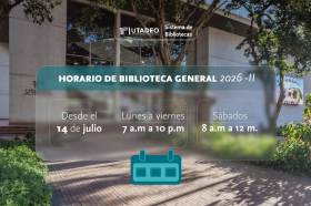 Conoce el nuevo horario de la Biblioteca para el 2026-II Conoce el nuevo horario de la Biblioteca para el 2026-II