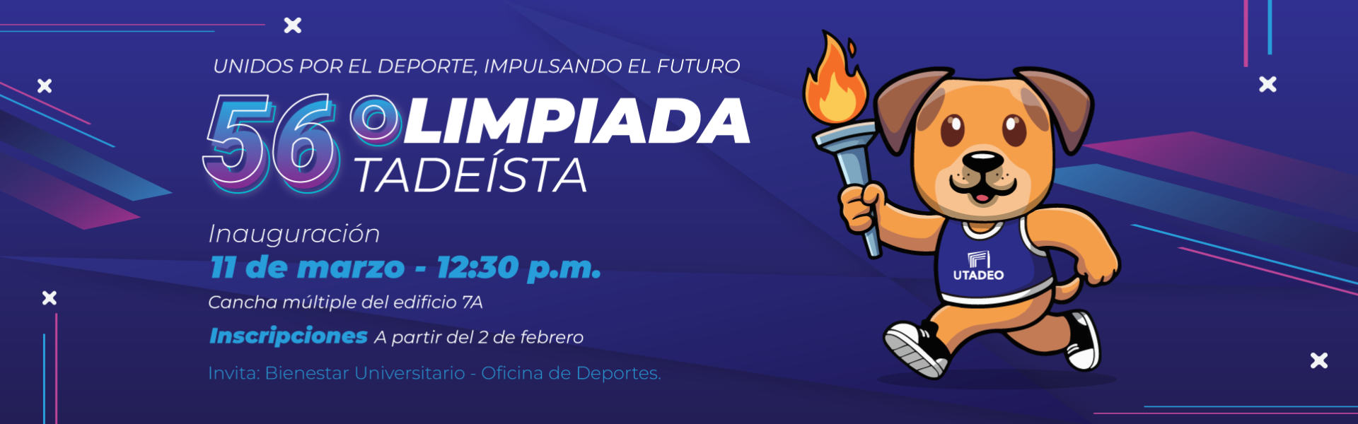 A la izquierda información sobre las inscripciones a la olimpiada tadeísta