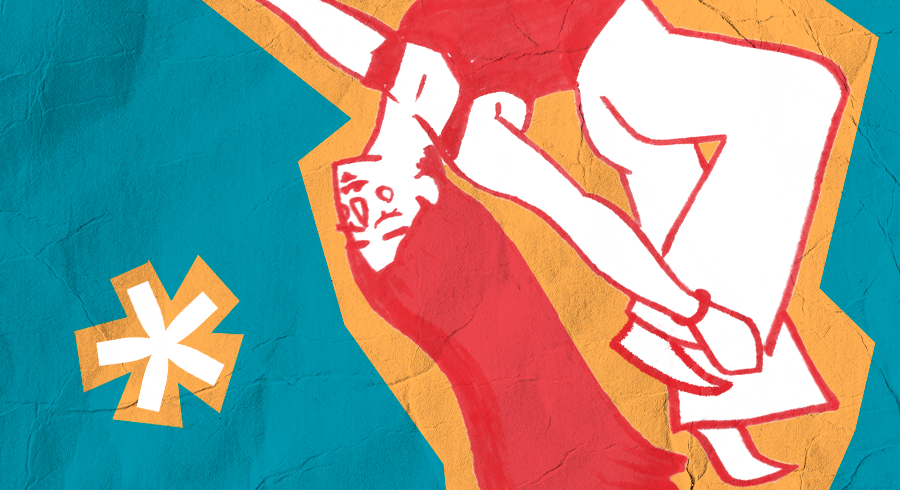 Ilustración de una mujer bailando